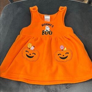 Orange Halloween Pumpkin Dress for Kids